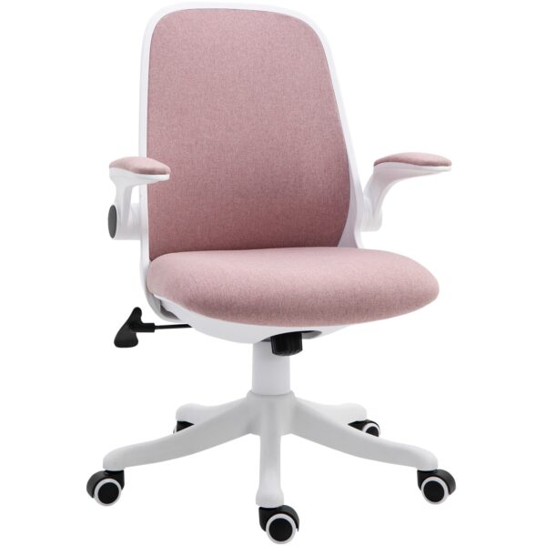 EasyComfort Sedia da Ufficio Ergonomica Bureaustoel 62.5x60x94-104 cm, roze/wit