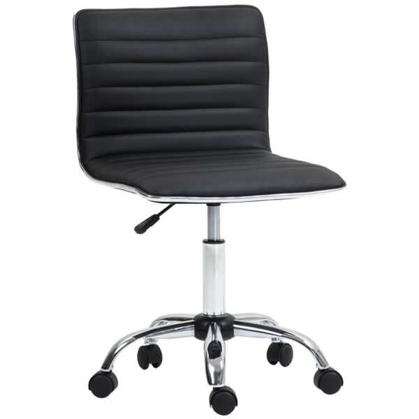 EasyComfort Ergonomische bureaustoel PU-leer, verstelbaar, 360° draaibaar, zwart