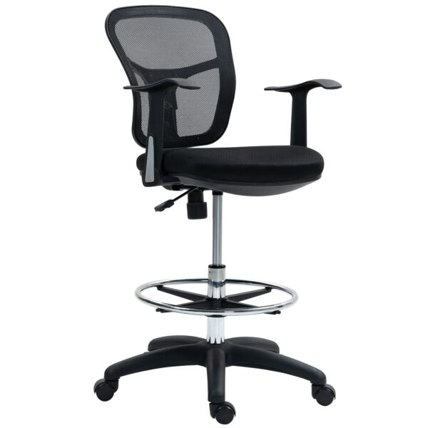 EasyComfort Sedia Girevole draaibare bureaustoel zwart 55x58x94 cm