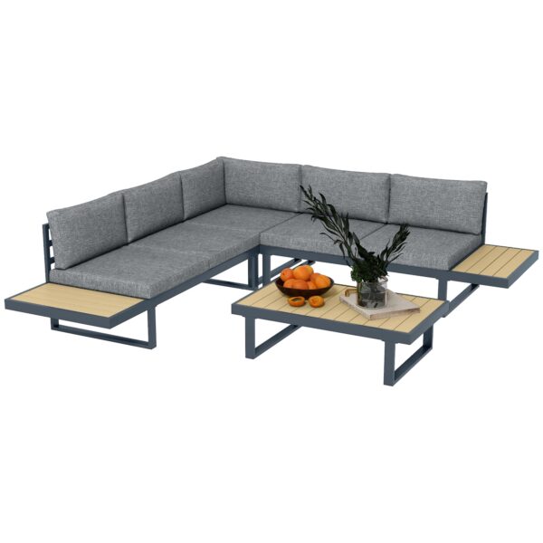 EasyComfort Tuinset 4-delig – 2 zitbanken, hoekstoel en salontafel