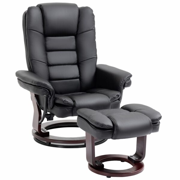 EasyComfort Relax fauteuilset met pouf, draaibaar 360° en verstelbaar