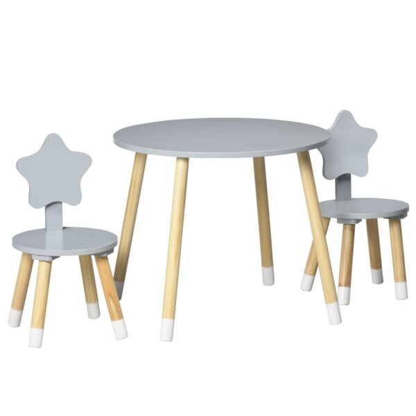EasyComfort set tafeltje met 2 kinderstoelen, 3-delig, 18 maanden–4 jaar, grijs