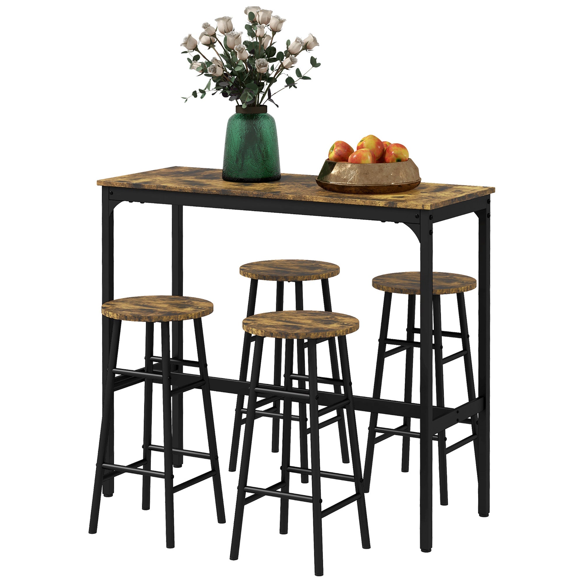 immagine-1-easycomfort-easycomfort-set-tavolo-e-sedie-5-pezzi-con-4-sgabelli-con-poggiapiedi-e-tavolo-rettangolare-nero-e-marrone_84c9f366-5296-4932-b600-d8488f8ae7ae