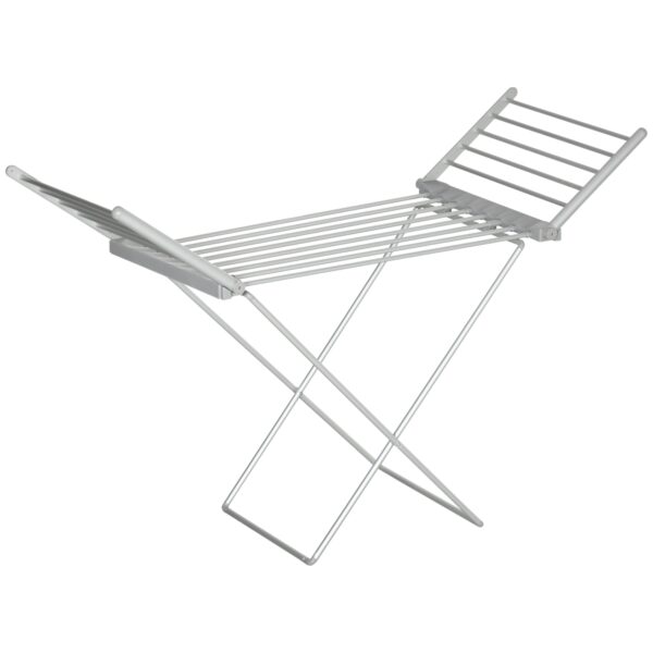 EasyComfort Elektrisch verwarmd droogrek 144x53x96 cm, zilver