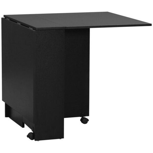 EasyComfort inklapbare houten tafel 4-6 personen, 75x140x74cm, zwart