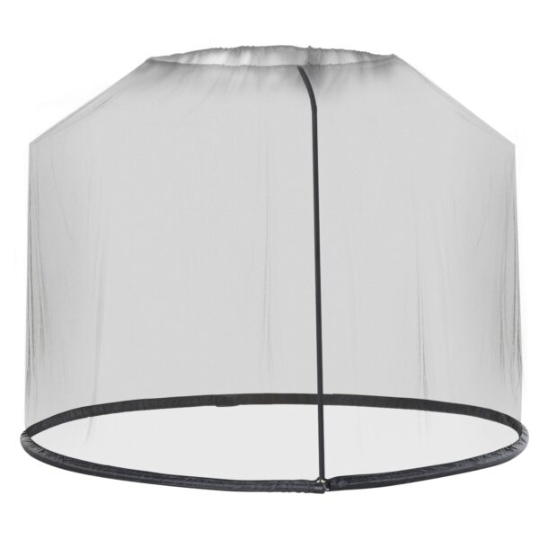 EasyComfort Muskietennet voor parasol Ø300 x 230A cm - verstelbaar, met rits, zwart