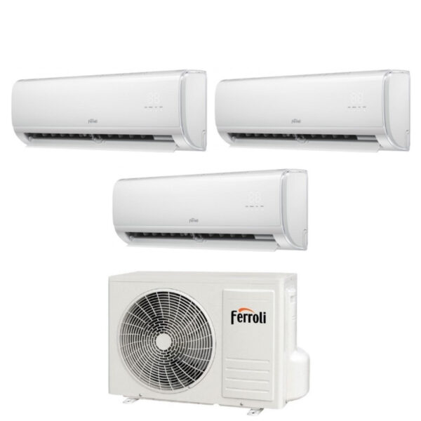 Ferroli Giada M triple-split airconditioner 12+12+12 met R-32 en Wi‑Fi
