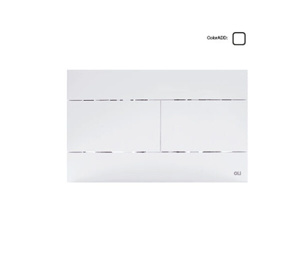 OLI Slim Dual dubbele bedieningsplaat ABS wit