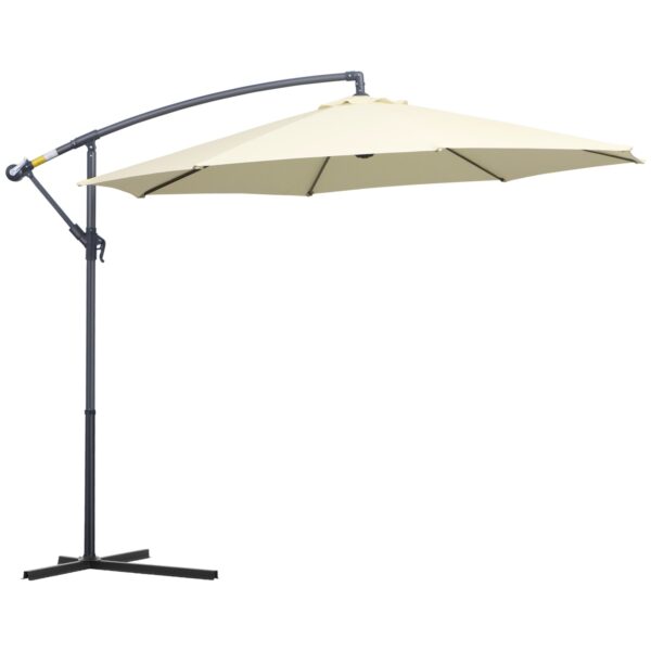 EasyComfort Decentrale parasol met kruisvoet 3x2.5 m, beige