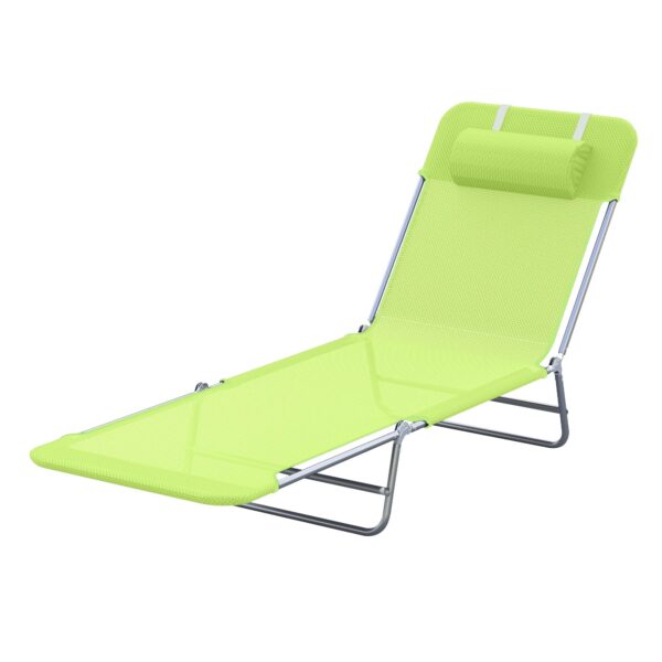 EasyComfort opvouwbaar ligbed 182x56x24.5cm lichtgroen