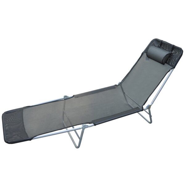 EasyComfort Folding Reclining ligstoel met kussen – inklapbaar, max 120Kg