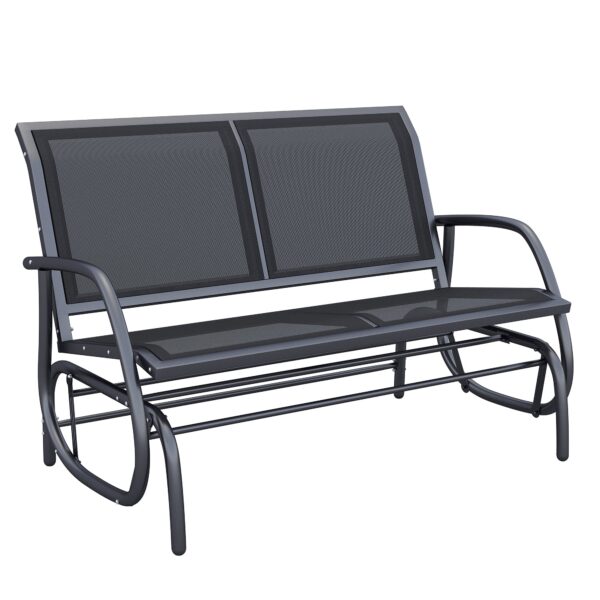 EasyComfort Schommelbank 2-zits met metalen frame 120 × 70 × 88cm