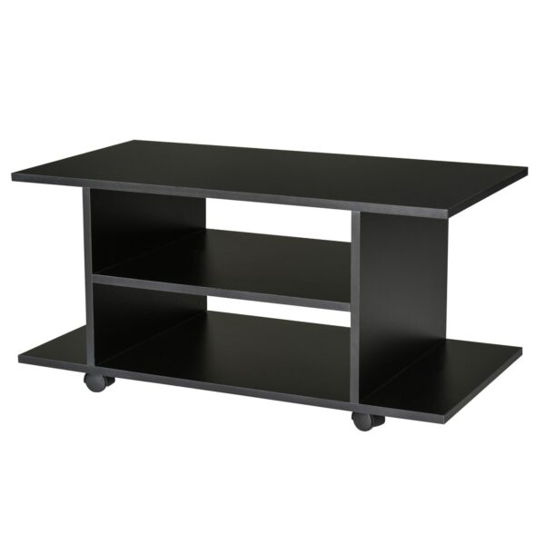 EasyComfort Mobile TV Moderno tv-meubel op wielen 80 x 40 x 40cm zwart