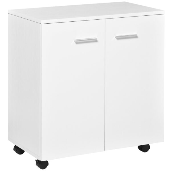 EasyComfort TV-meubel op wielen met 2 deuren 60x35x65 cm wit/violet