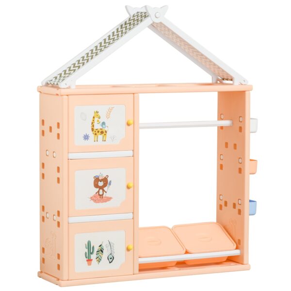 EasyComfort kinderkamer opbergkast 128x34x155 cm oranje PE
