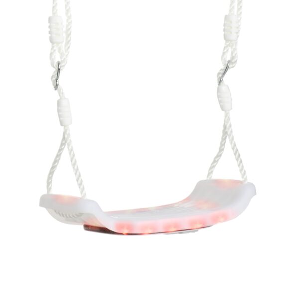 EasyComfort kinderschommel met LED en verstelbare touwen - wit