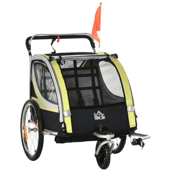 EasyComfort 2-in-1 kinderfietstrailer en wandelwagen, 2-zits, 40kg