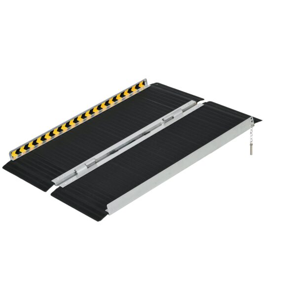 EasyComfort opvouwbare rolstoelramp aluminium 122 x 73.6 x 5.1 cm, zwart