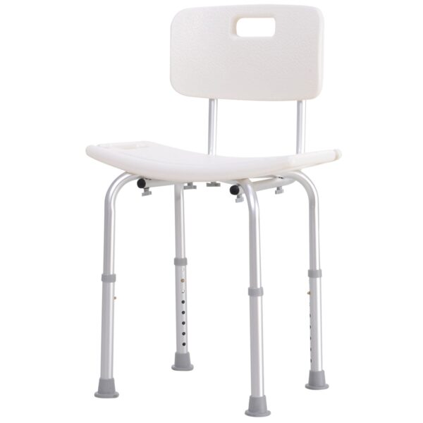 EasyComfort douchestoel met rugleuning, 8 hoogtestanden