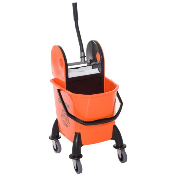 EasyComfort professionele schoonmaakwagen met wringer 26 L - oranje