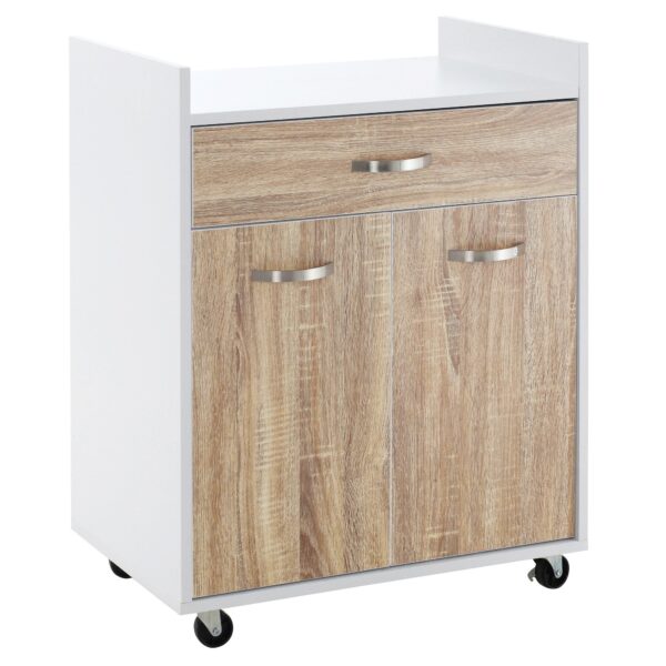 EasyComfort keukentrolley 60x40x77 cm – eiken/wit