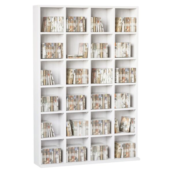 EasyComfort CD-kast 24 vakken 130.5 × 89 × 20cm - wit