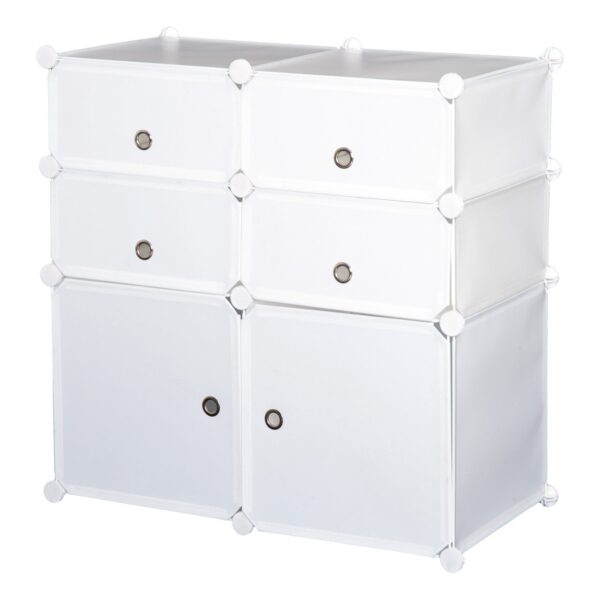 EasyComfort modulaire schoenenkast kunststof 75×37×73 cm wit
