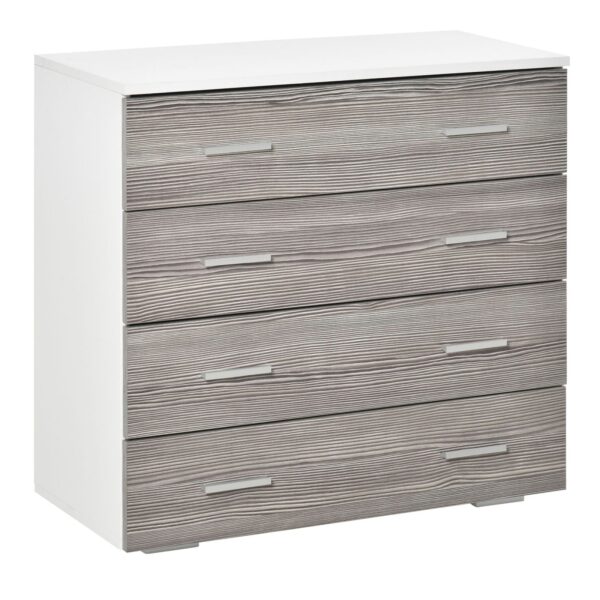 EasyComfort ladekast 4 lades 76x35x72 cm wit en grijs