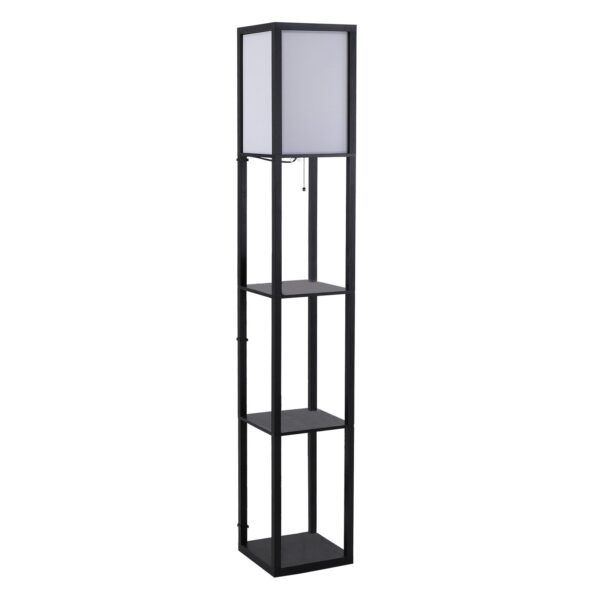 EasyComfort vloerlamp met planken 26 x 26 x 160 cm zwart/wit