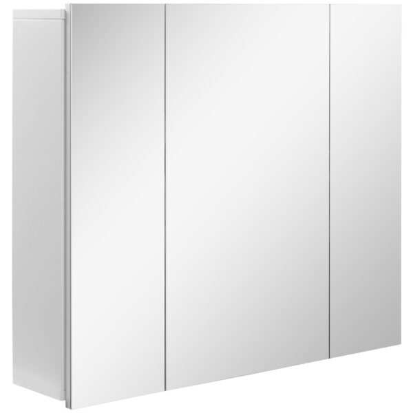 EasyComfort badkamerkast met 3 spiegeldeuren 70x15x60 cm wit