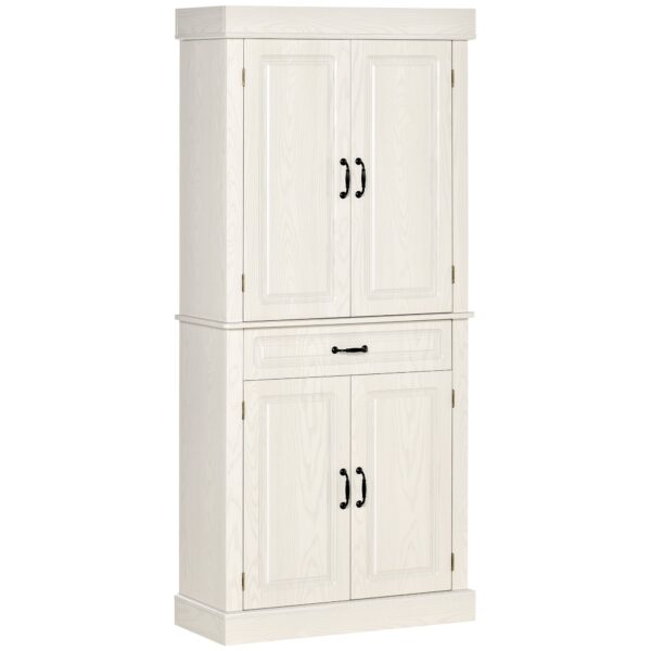 EasyComfort keukenkast koloniaal met 2 kastdelen en lade 80x35x180 cm wit
