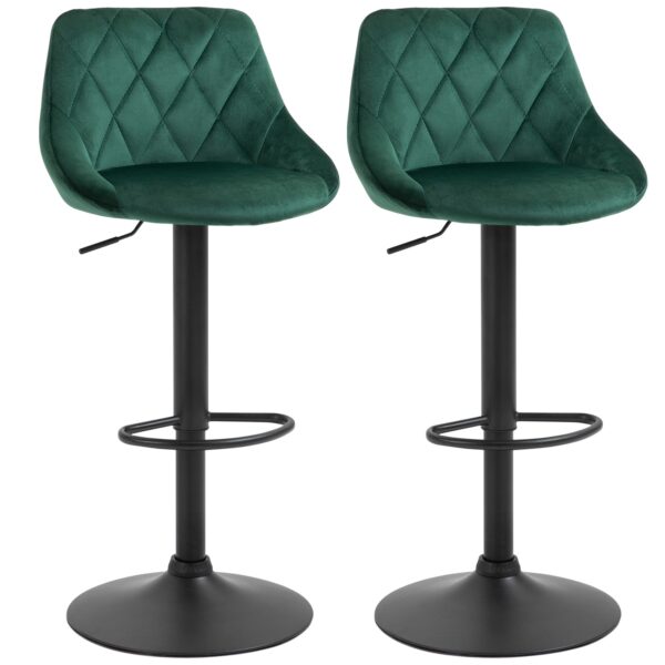 EasyComfort set van 2 barkrukken – in hoogte verstelbaar, groen