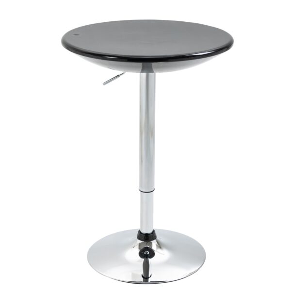 EasyComfort Ronde bartafel met draaiplateau 61 x 76–97 cm zwart