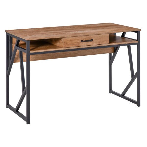 EasyComfort modern bureau 120x60x76 cm zwart/bruin