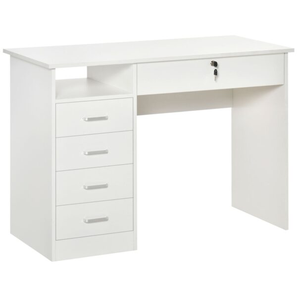 EasyComfort bureau met 2 lades en slot 110x50x76 cm - wit