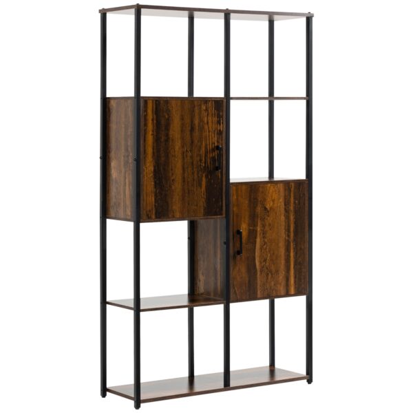 EasyComfort industriële boekenkast met 4 leLPGanken en 2 kastjes 90x30x159.5 cm