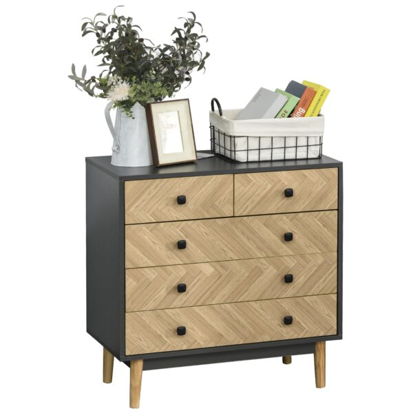 EasyComfort ladekast 5 laden 80x40x80 cm - donkergrijs