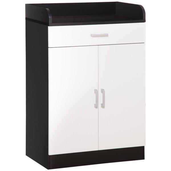 EasyComfort opbergkast met lade 60x40x90 cm - wit/zwart (MDF)
