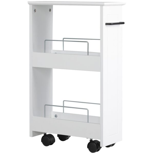 EasyComfort opbergtrolley met wielen 42.5x20.3x66.7 cm wit