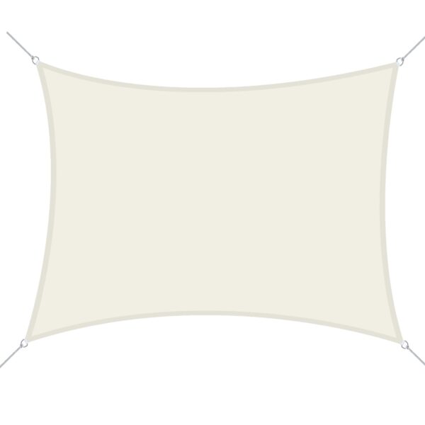 EASYCOMFORT rechthoekig schaduwzeil 3x4 m crème-wit