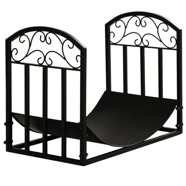 EasyComfort houtrek met gebogen plank 60 kg zwart 60.5x36x46.5 cm