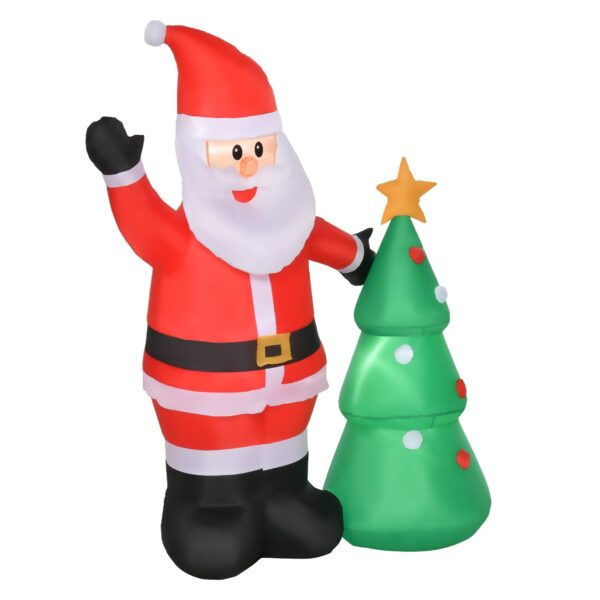 EasyComfort opblaasbare kerstman 150 cm met kerstboom en LED (IP44)