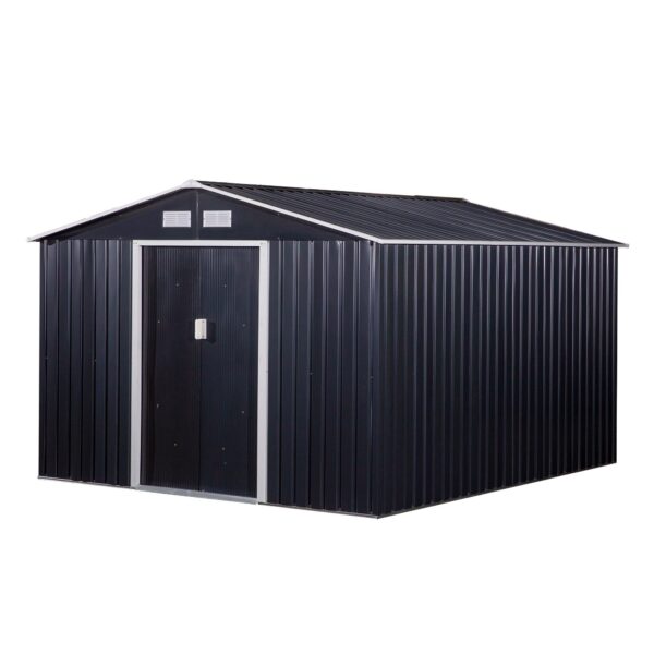 EasyComfort tuinhuis met 2 schuifdeuren 322x277x192 cm grijs