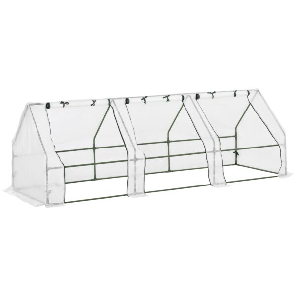 EasyComfort tunnelkas PE met ritsdeuren 270x90x90 cm wit