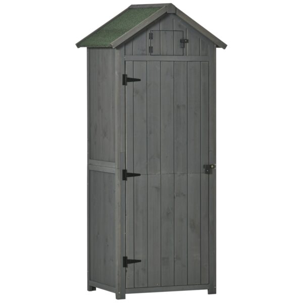 EasyComfort houten tuinkast 77x54.2x179 cm - grijs