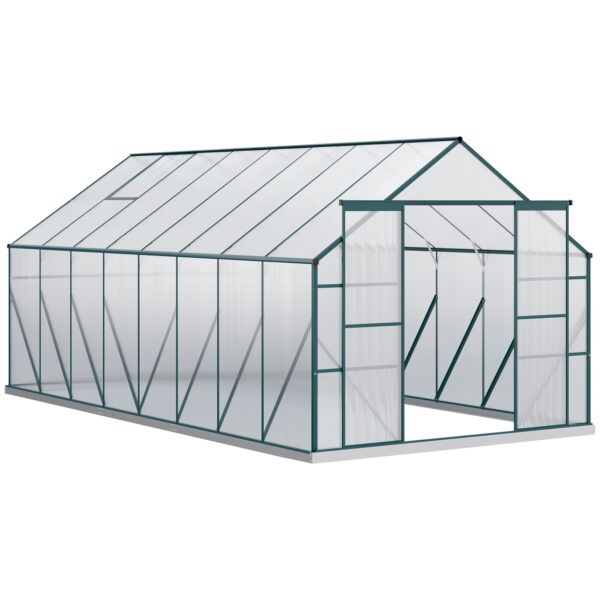 EasyComfort tuinkas polycarbonaat 244x500x216 cm groen