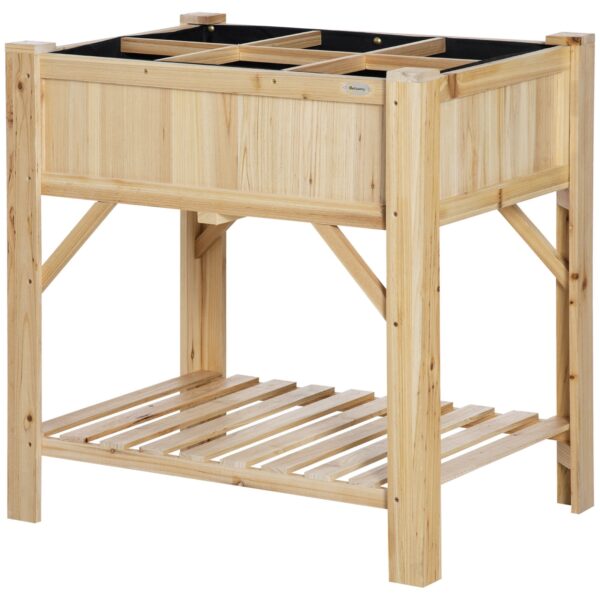 EasyComfort verhoogde plantenbak met 6 vakken 78.5x58x81 cm