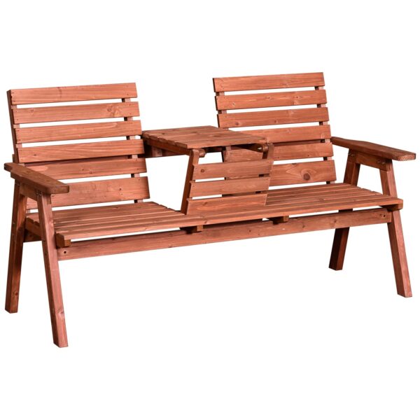 EasyComfort tuinbank vurenhout 2-/3-zits met klaptafel 160x70x85 cm