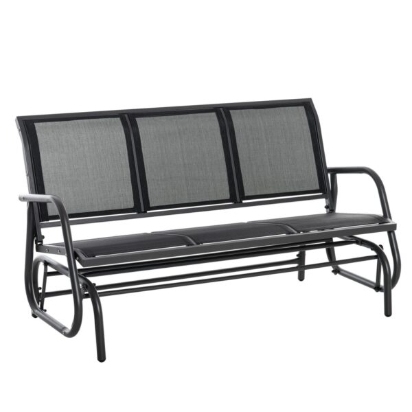 EasyComfort 3-zits schommelbank, metalen frame en textilene