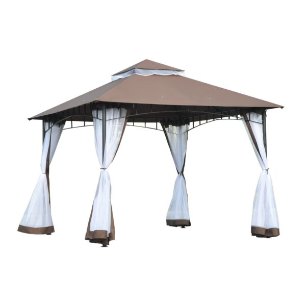 EasyComfort tuinpaviljoen 3x3 m met muggennet en dubbel dak